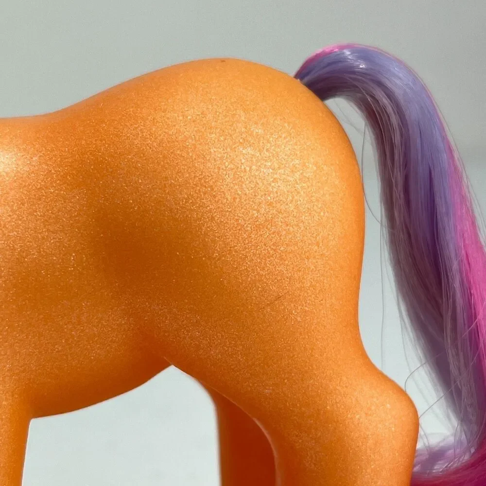 VTG G3 My Little Pony Sew-and-So Orange Purple Pink Button Hasbro 2004 - Flaw